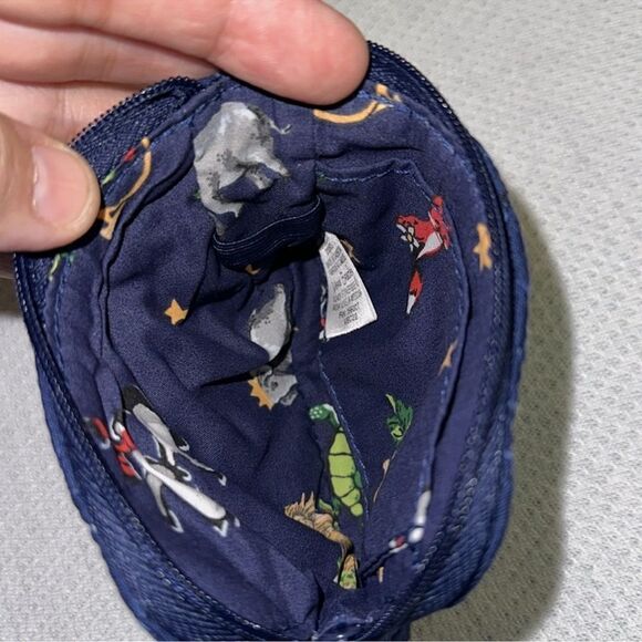 Vera Bradley Snow Globe Motifs Navy Christmas Coin Purse Mini Wallet - Picture 10 of 11